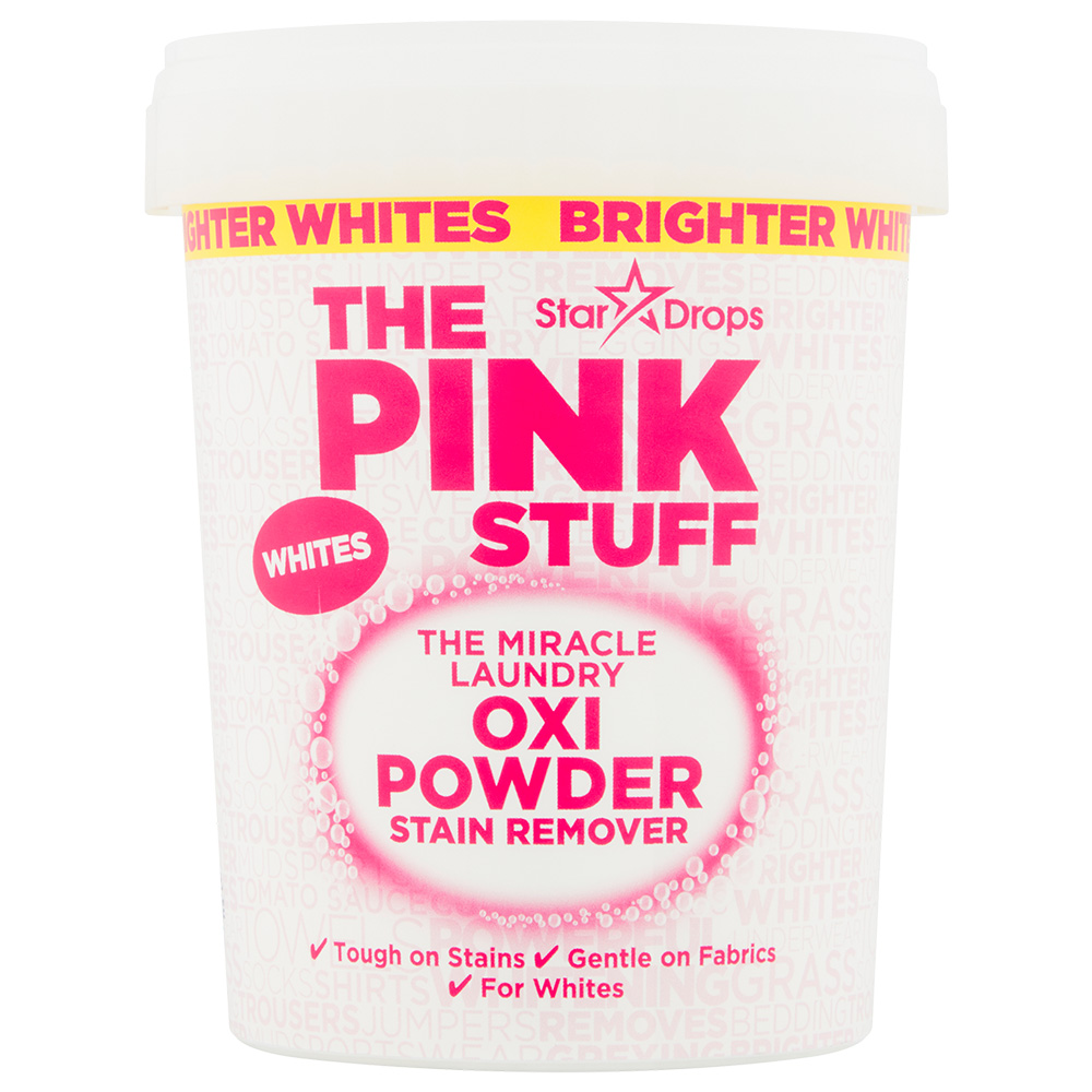 Star Drops The Pink Stuff Stain Remover Powder for Whites 1kg Image 1