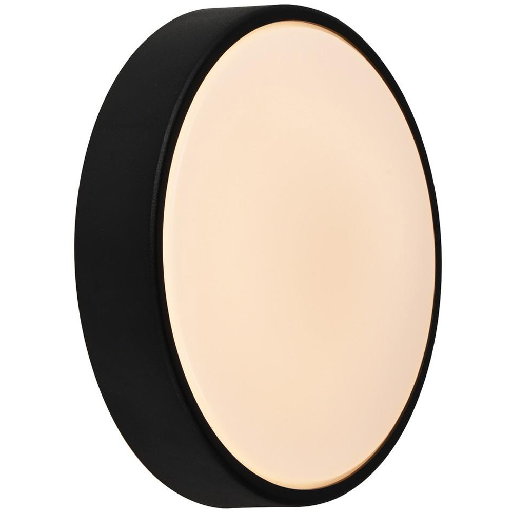 Nordlux Oliver Black Round Outdoor Wall Light with Replaceable Covers Image 3