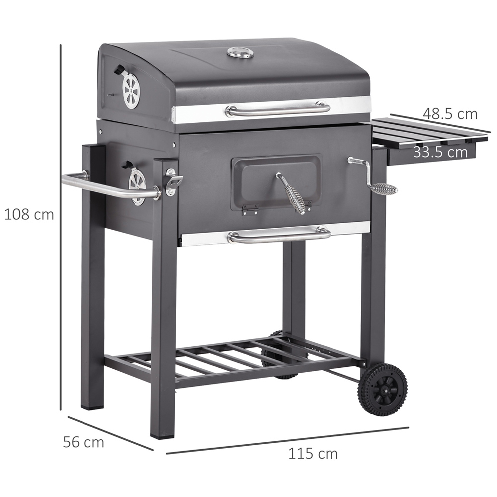 Charcoal Grill BBQ Trolley Image 5