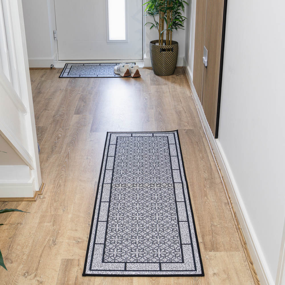 JVL Avanti Grey Rubber Backed Door Runner 50 x 150cm Image 2