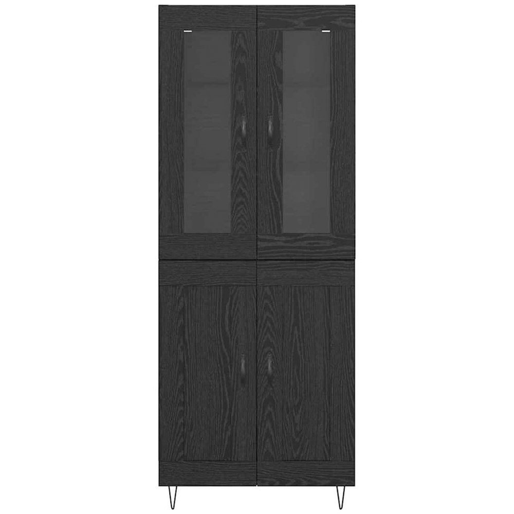 vidaXL 4 Door Black Oak Sideboard Image 4