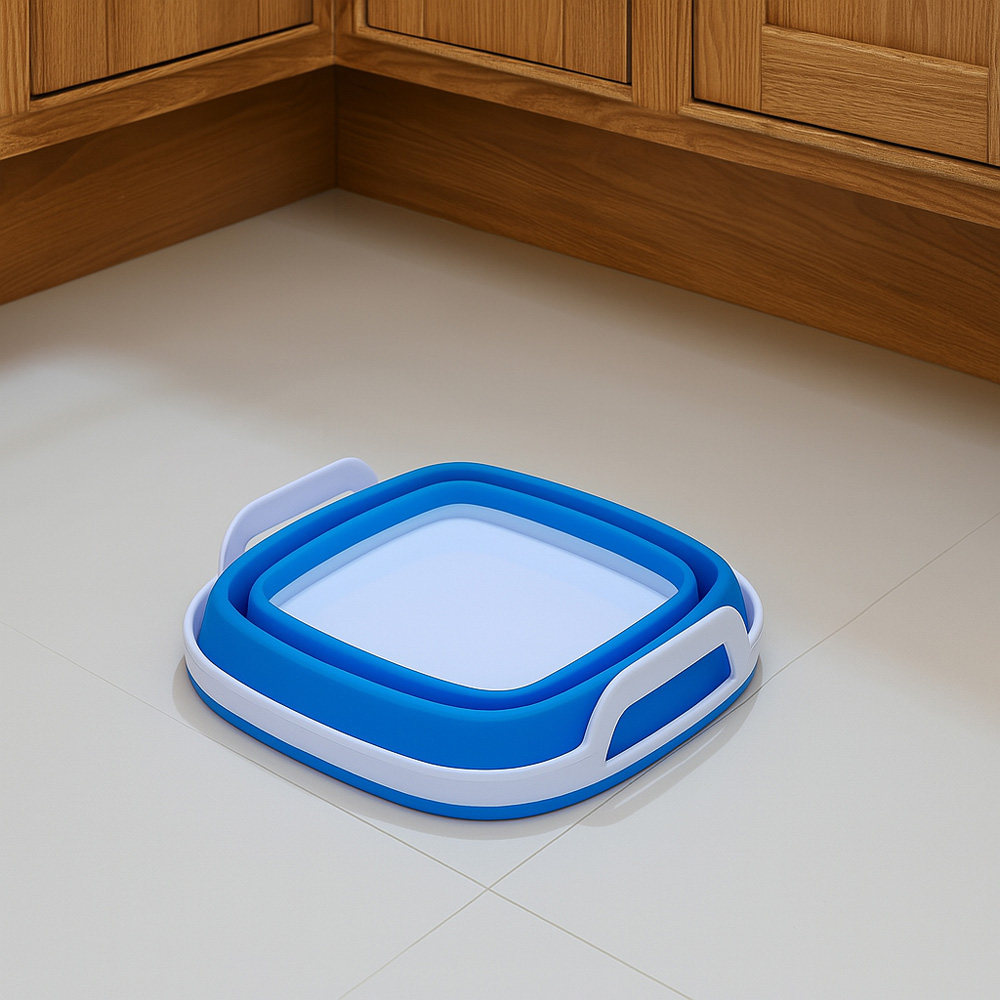 Avilo Blue Silicone Collapsible Bucket Image 2