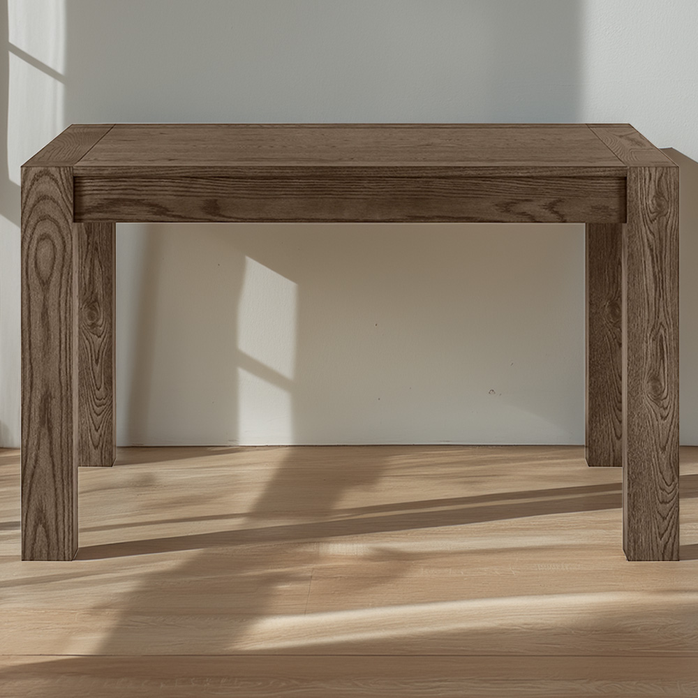 Bentley Designs Turin 6 Seater Dark Oak Small End Extending Table Image 1