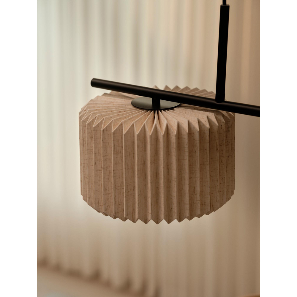 Nordlux Vivienne Dual Black Pleated Pendant Light Image 6
