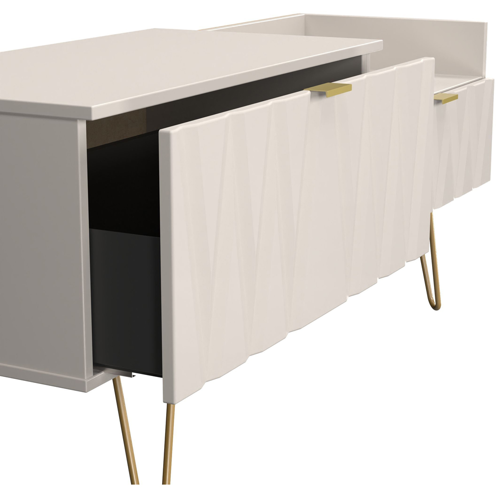 Crowndale Diamond 2 Drawer Kashmir Matt TV Unit Ready Assembled Image 7