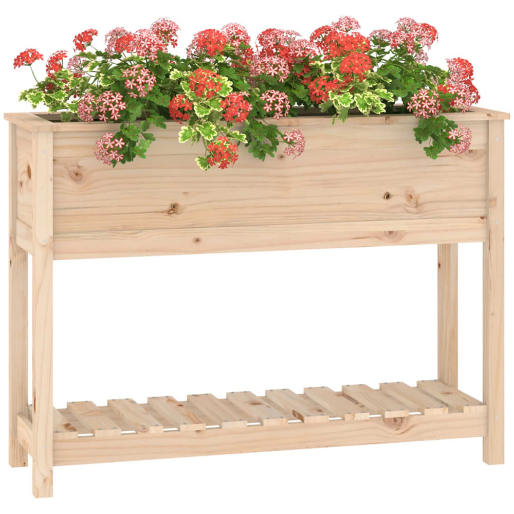 vidaXL Brown Pine Wood Garden Planter 81 x 34.5 x 111.5cm Image 3