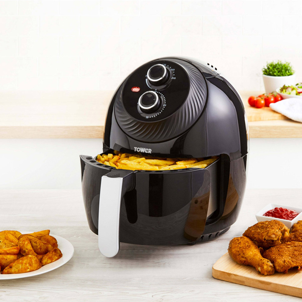 Tower Air Fryer 4L - Black & Silver, Kitchen