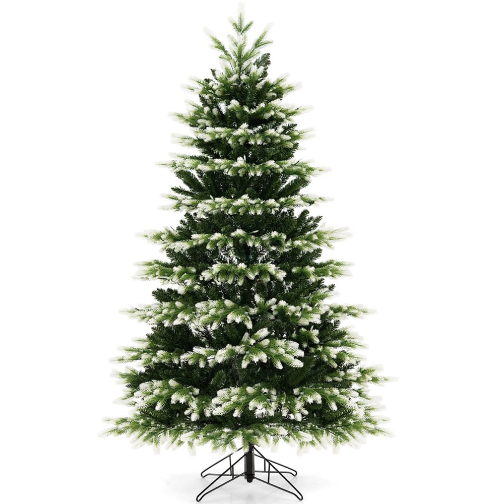 Costway Pre Lit White LED Artificial Christmas Tree with Remote 6ft Image 3