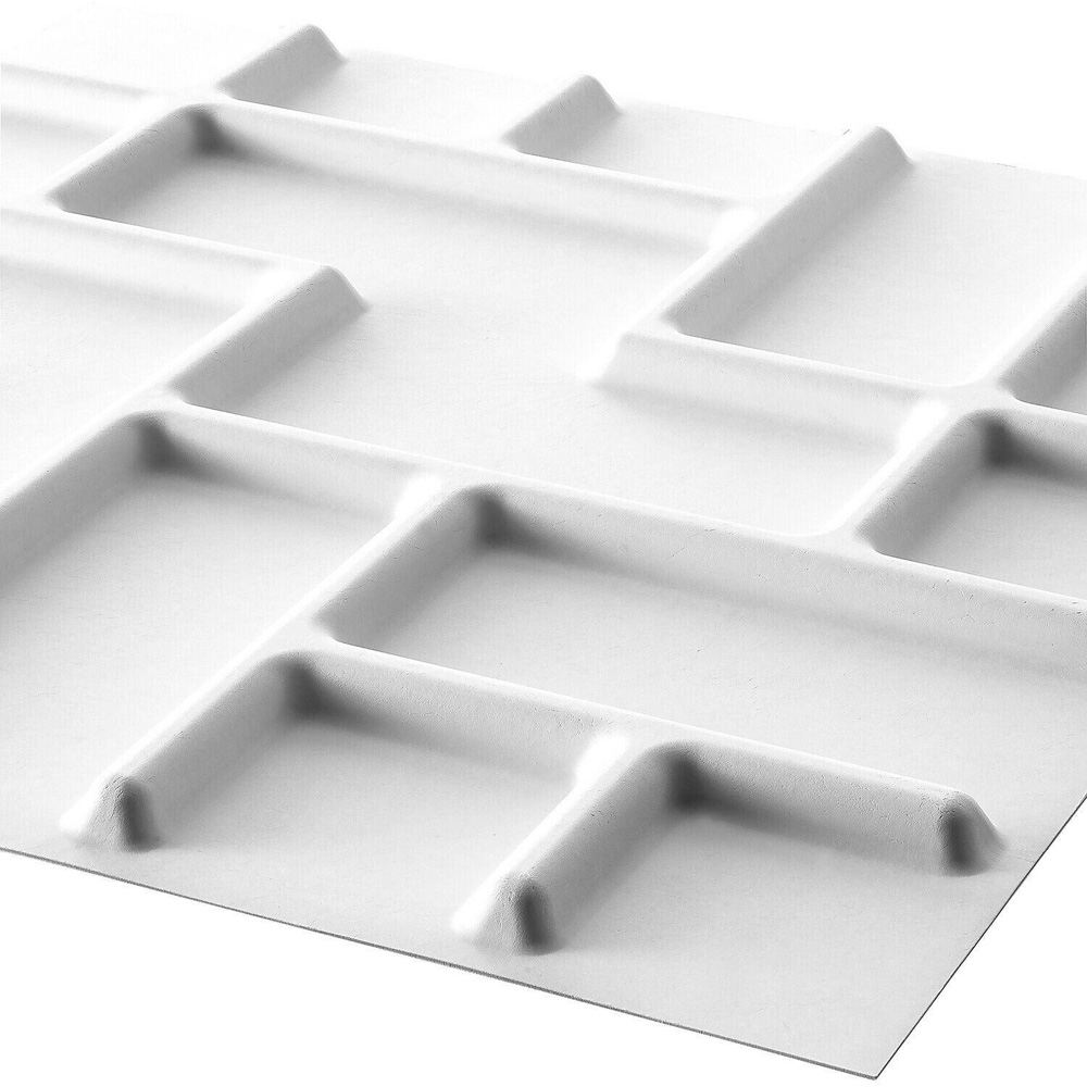 Walplus Off White Tetris 3D Wall Panel 12 Pack Image 3