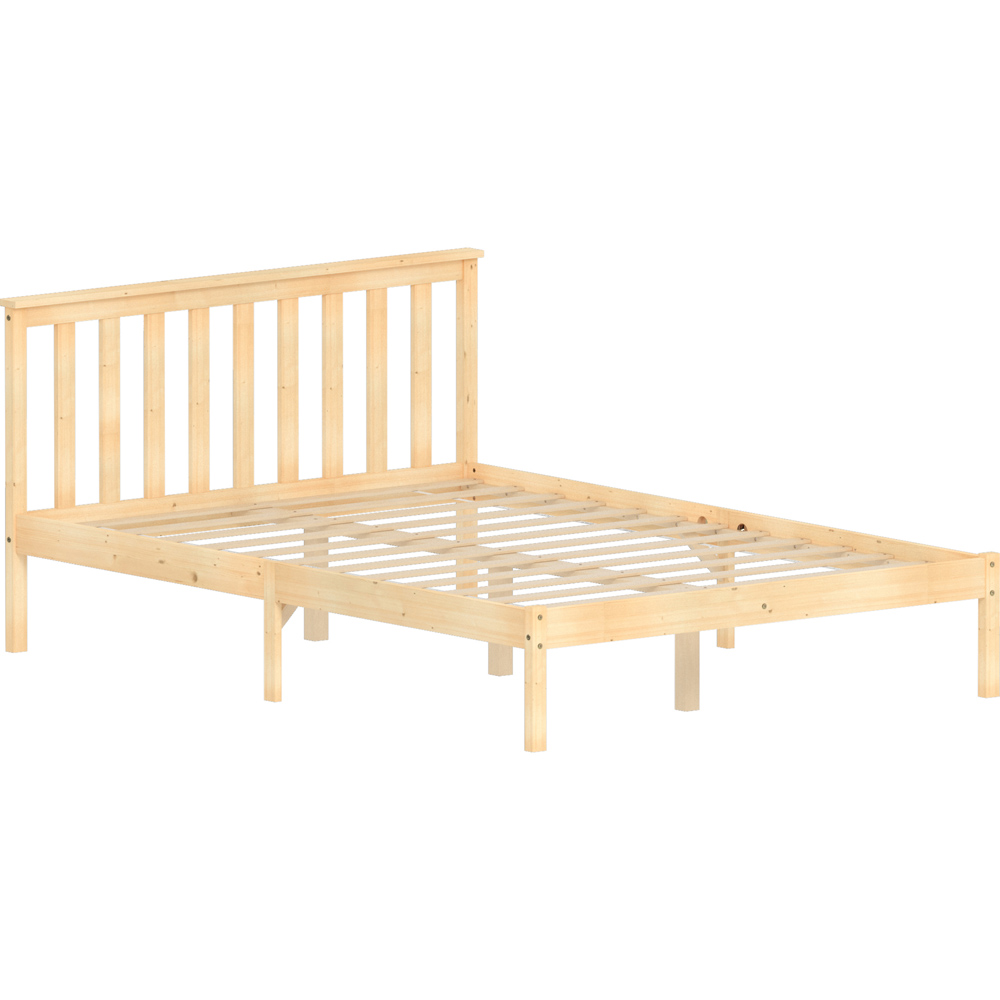 Vida Designs Milan Double Pine Low Foot Wooden Bed Frame Image 2