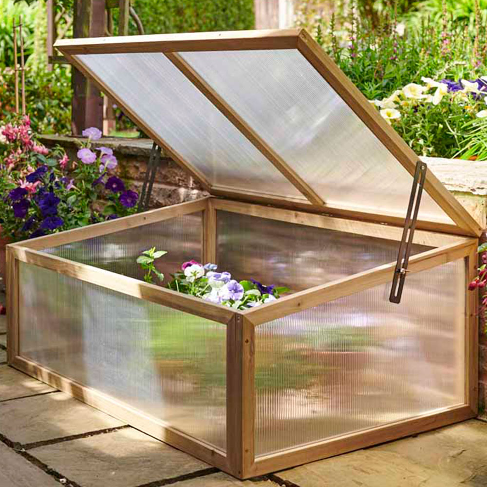 Wilko Wooden Cold Frame Greenhouse Image 2