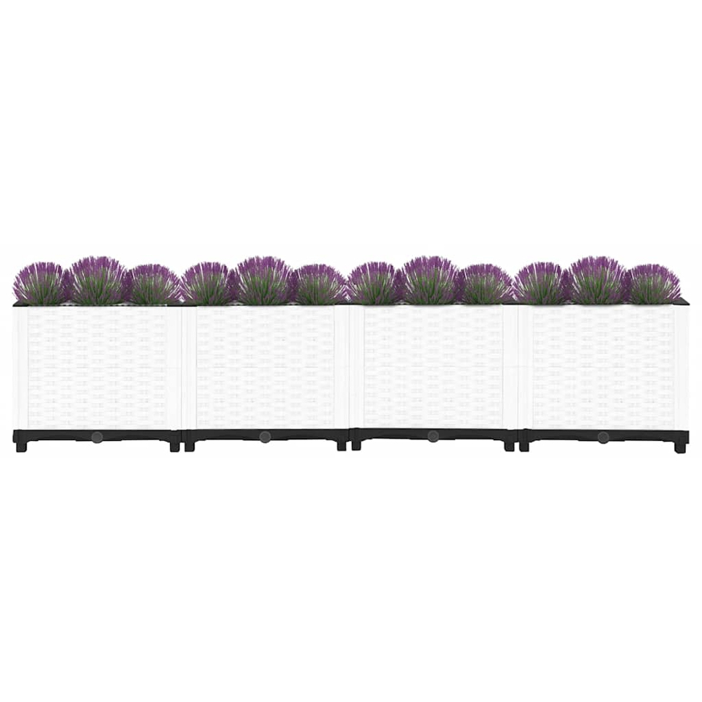 vidaXL Grey Plastic Raised Garden Bed 38 x 160 x 40cm Image 3