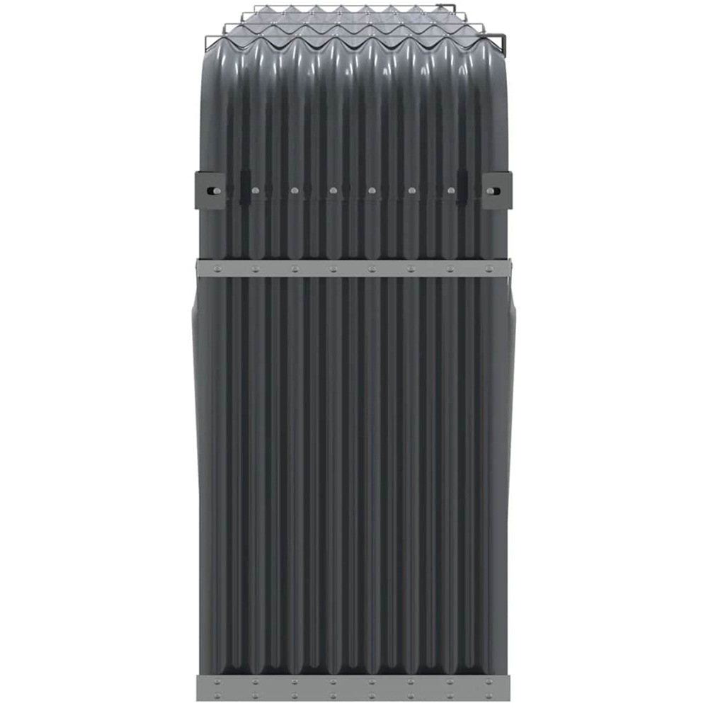 vidaXL Anthracite Galvanised Steel Firewood Log Holder 100 x 234 x 45cm Image 4
