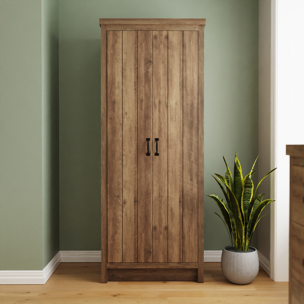 GFW Boston 2 Door Knotty Oak Wardrobe Image 8