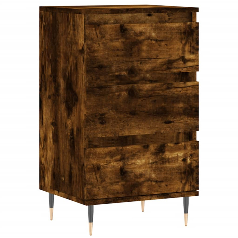 vidaXL 3 Drawer Smoked Oak Sideboard Image 2