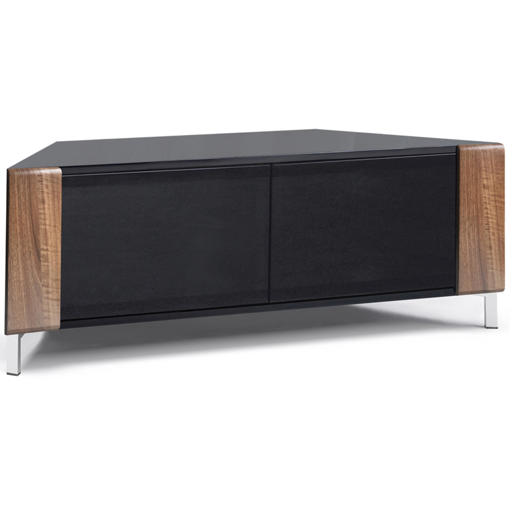MDA Designs Corvus 2 Door Black and Walnut TV Cabinet Image 2