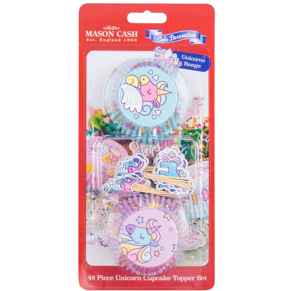 Unicorn Cupcake Cases and Toppers Image 1