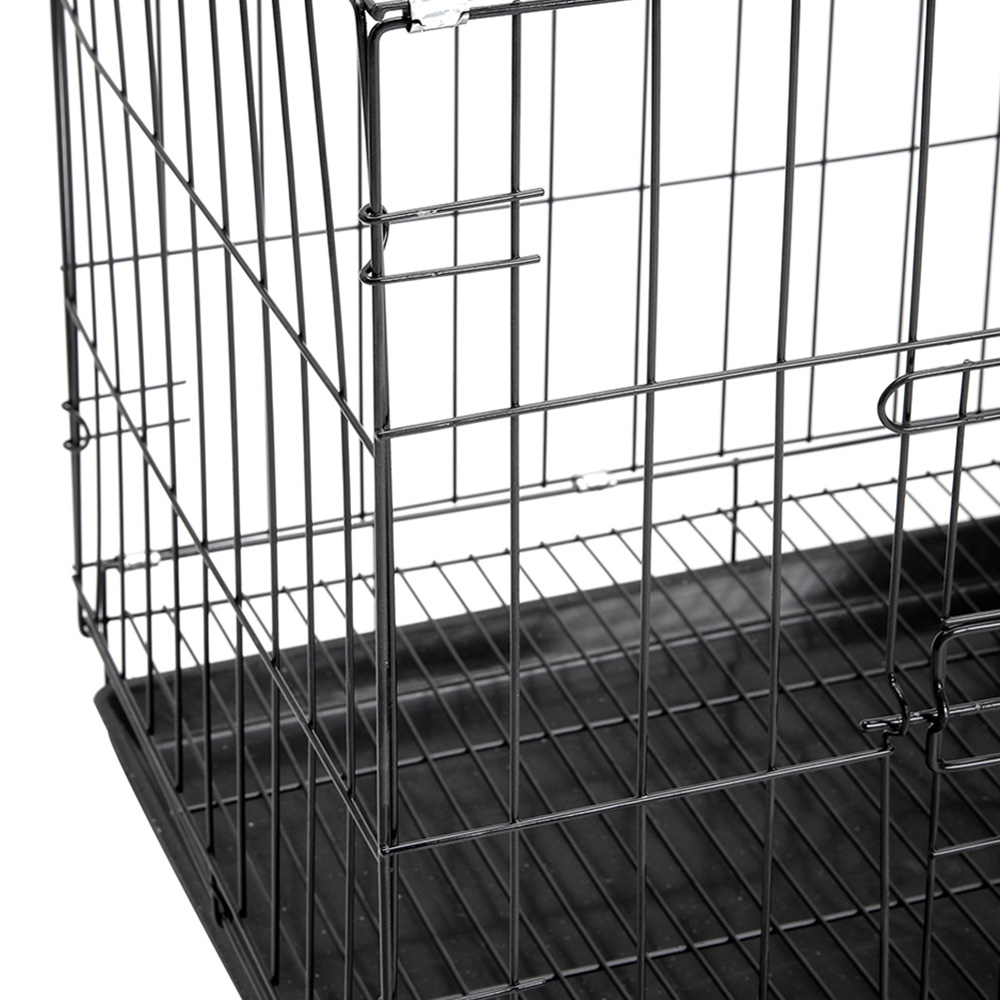 H&O Direct 2 Door Wire Dog Crate with Tray Image 4