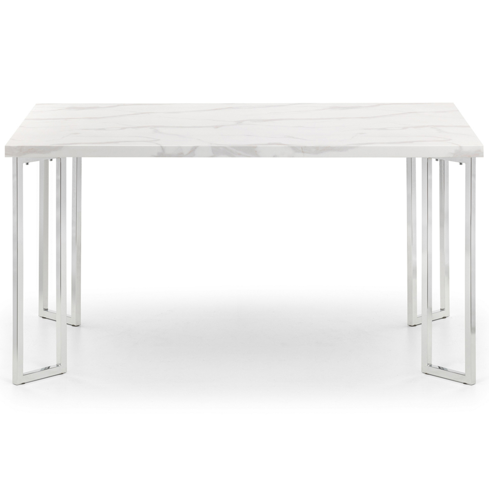 Julian Bowen Positano Calabria 4 Seater Dining Set White and Blue Image 3