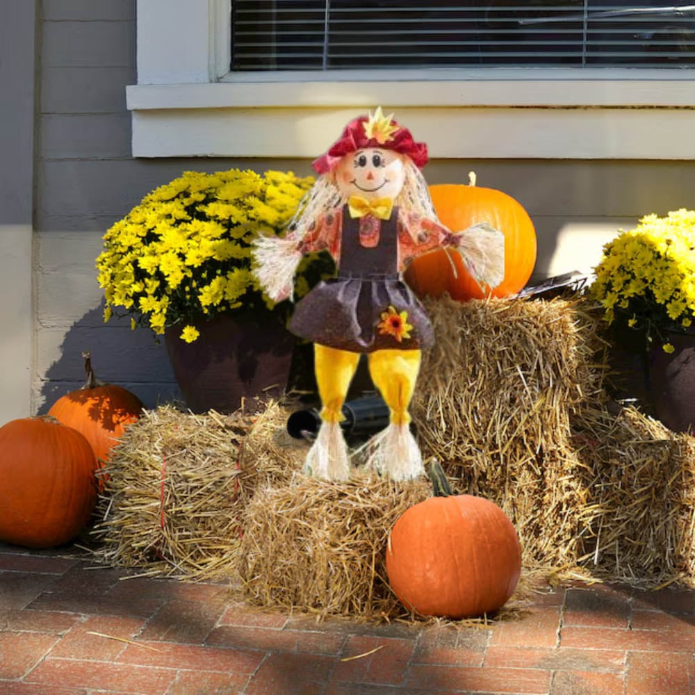 Garden Mile Garden Girl Scarecrow Decoration 90cm Image 2
