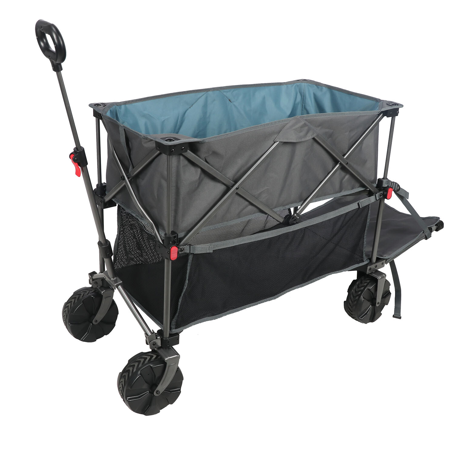 Double Decker Camping Cart - Grey and Black Image 3
