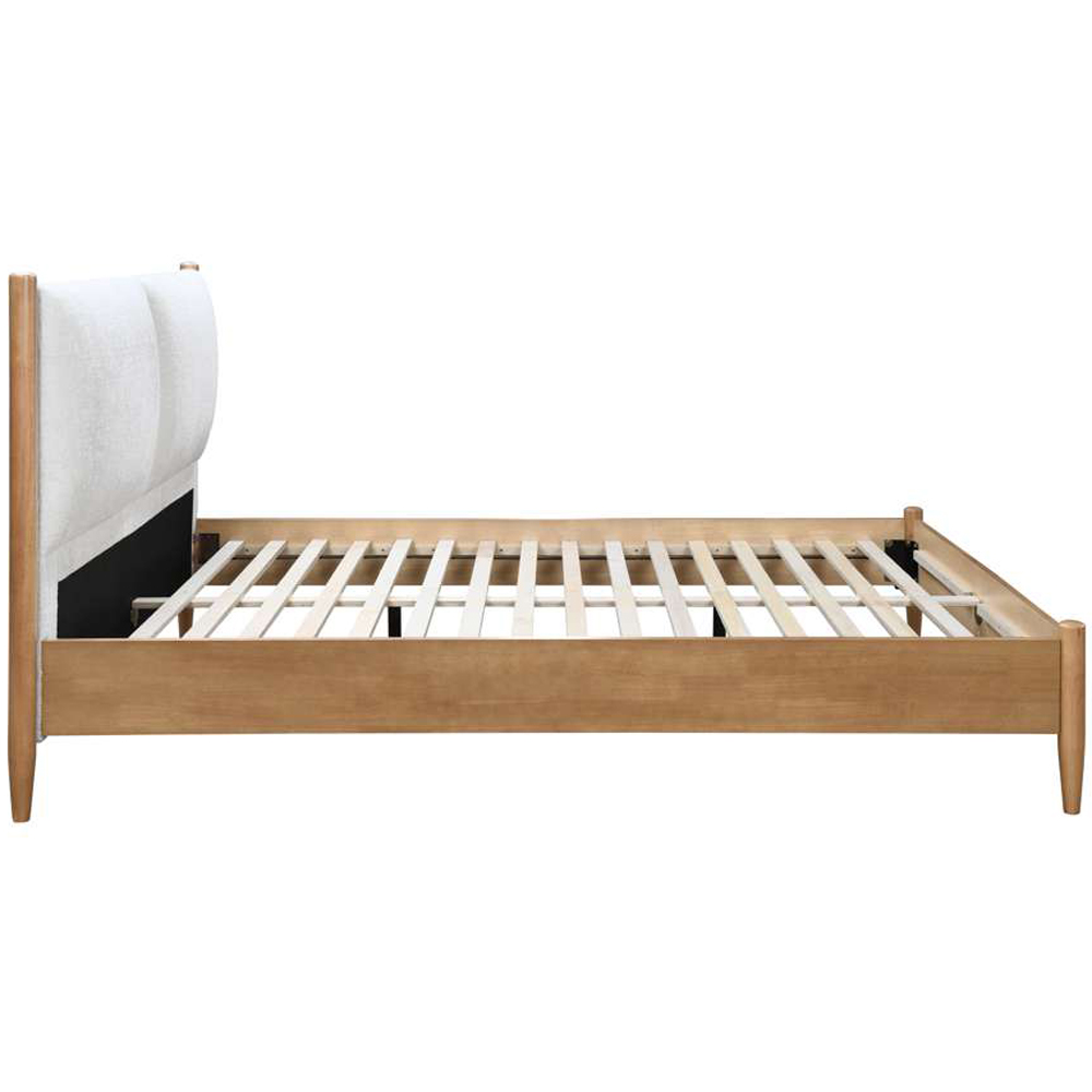 Birlea Marley King Size Oak Effect Linen Bed Image 4