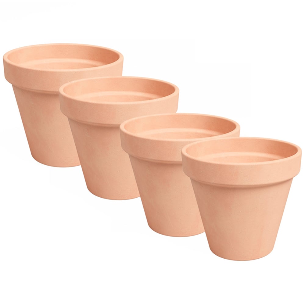 APTA Verona Antique Rustic Aged Plant Pot 21cm 4 Pack Image