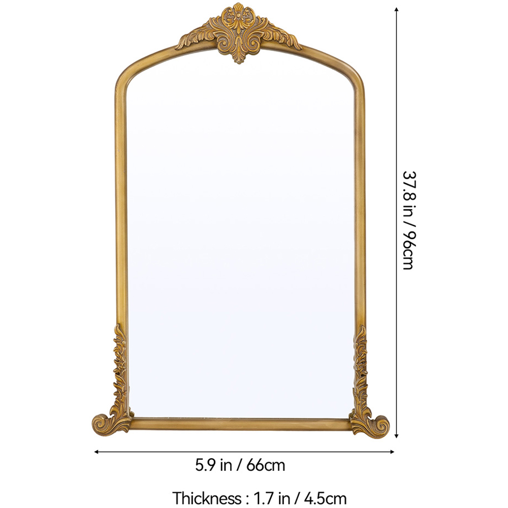 Living and Home Gold Arched Vintage Vanity Mirror 96 x 66cm Image 7