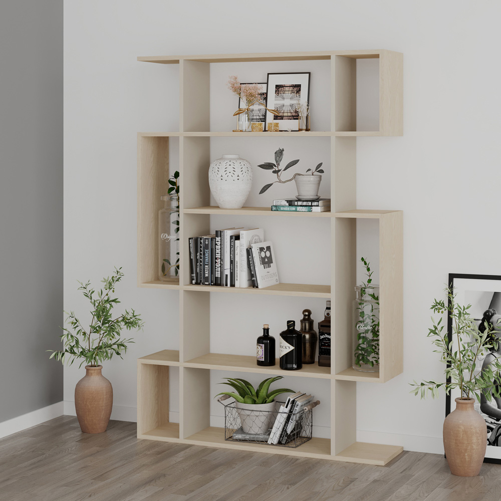 Decortie Mito 13 Shelf Sandstone and Pusula Wall Mounted Bookcase Display Unit Image 5