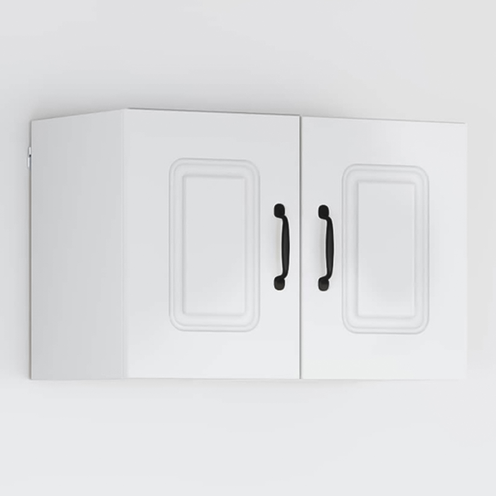 vidaXL Kalmar Single Door White Wall Mounted Kitchen Cabinet Set of 2 Image 1