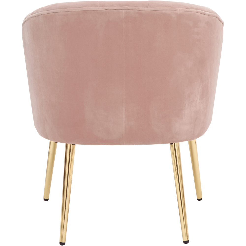 GFW Pettine Blush Pink Plush Fabric Chair Image 6
