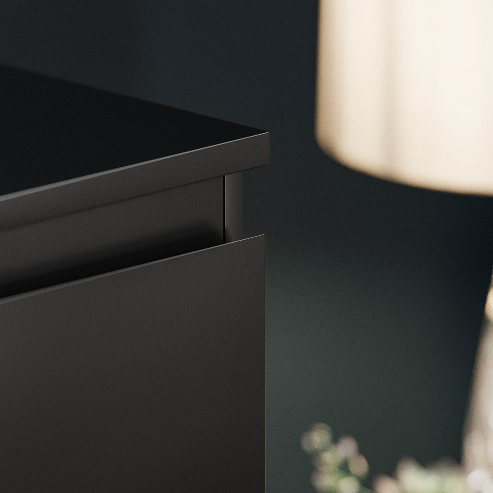 Vida Designs Denver 5 Drawer Black Chest of Drawers Image 4