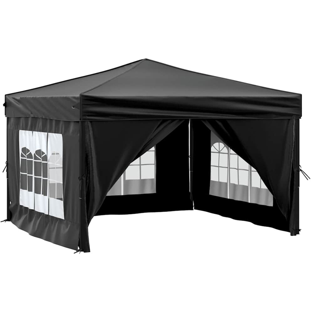 vidaXL 3 x 3m Black Foldable Party Tent Image 2