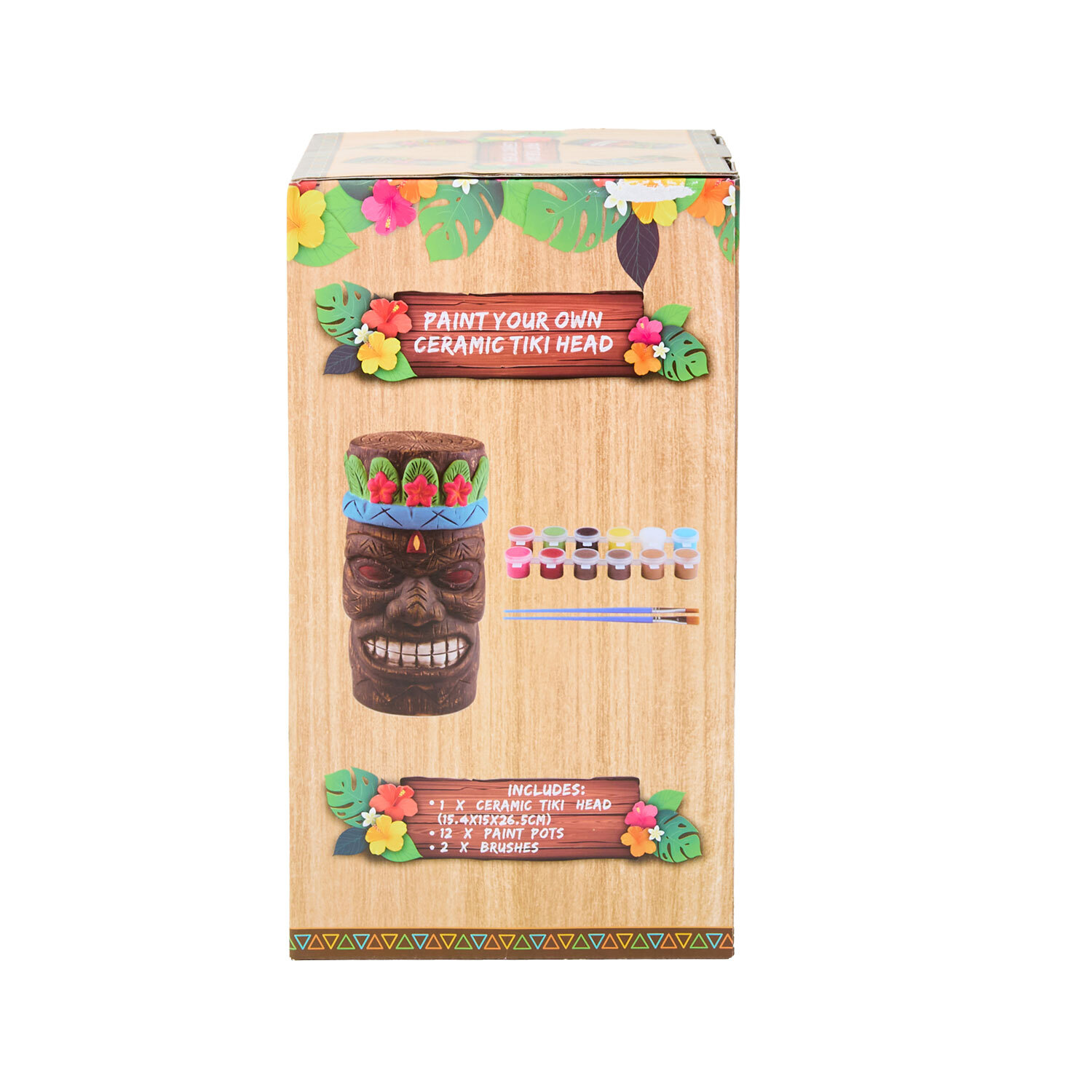 Paint Your Own Ceramic Tiki Head White Image 2
