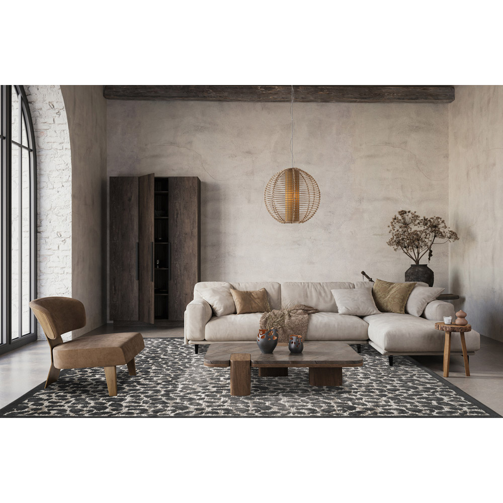 Mayfair Living Room Area Rug Metallic Sheen Contemporary Modern Leopard Design - Black 160cm x 230cm Image 5