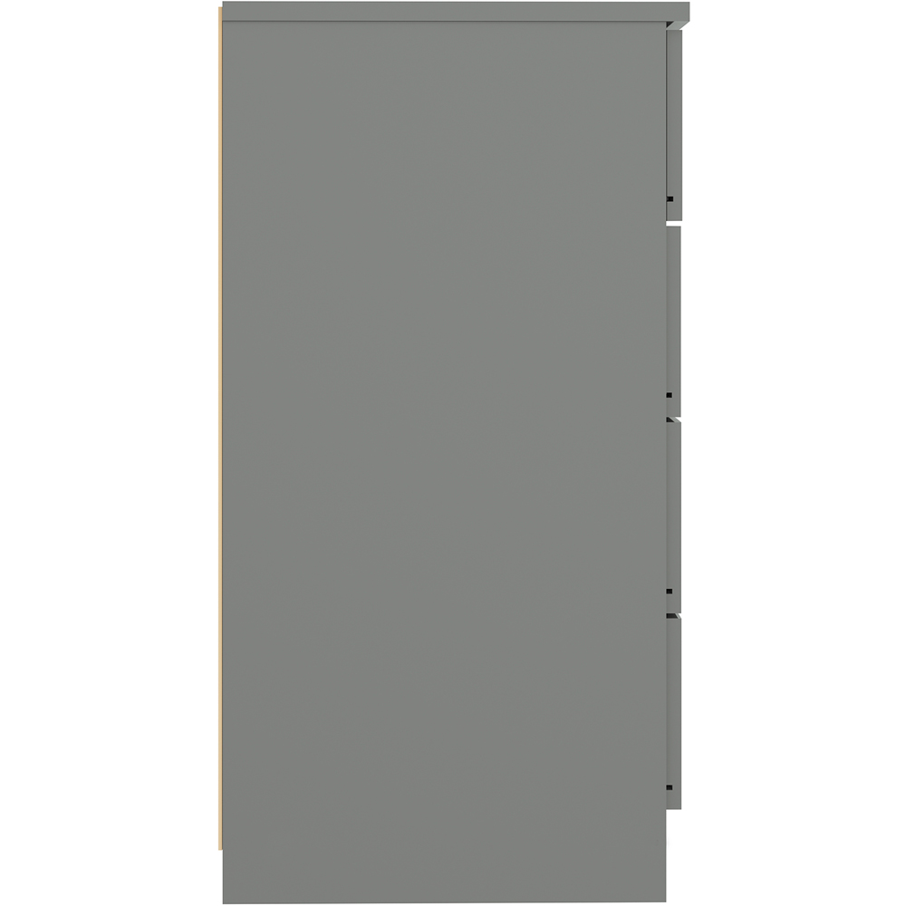 Seconique Denver 4 Drawer Grey Gloss Storage Chest Image 6