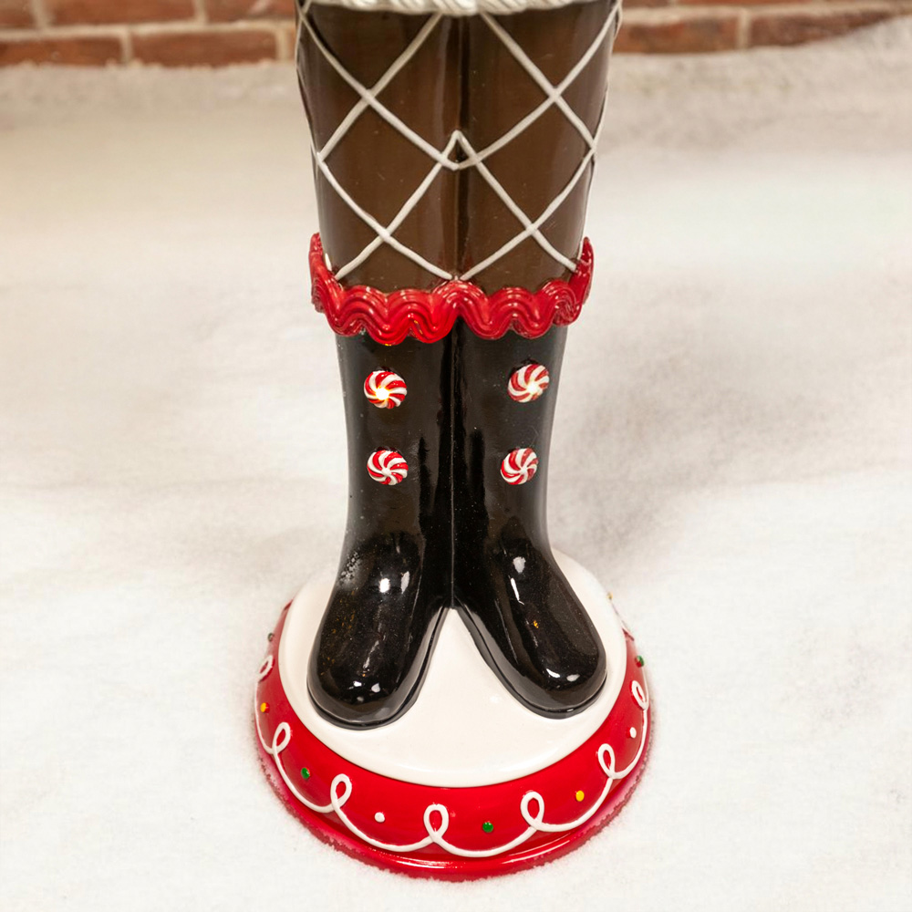 The Christmas Centre Brown Gingerbread LED Lights Nutcracker 4ft Image 5