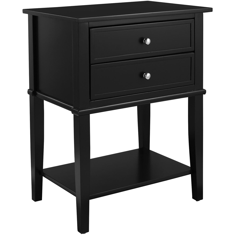 Dorel Franklin 2 Drawer Black Accent Table | Wilko