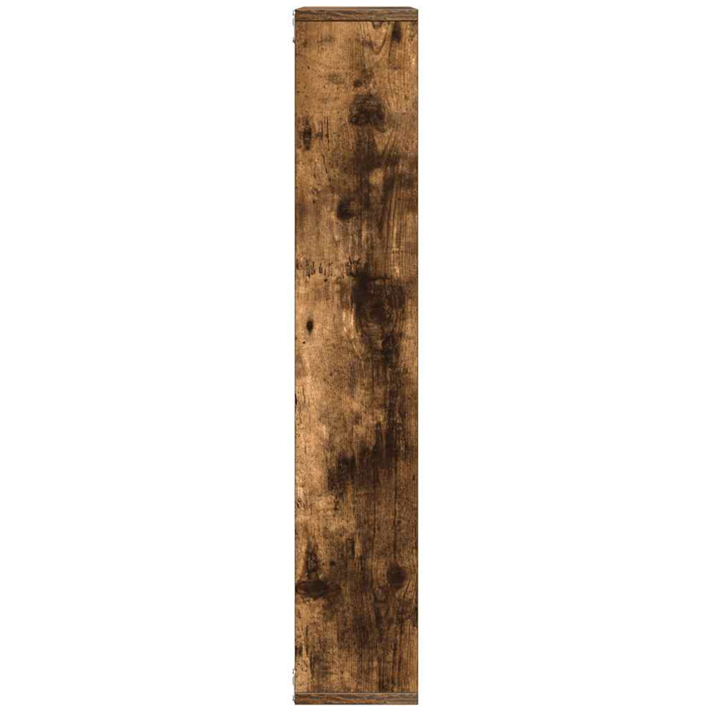 vidaXL 5 Shelf Smoked Oak Wooden Wall Shelf Image 5