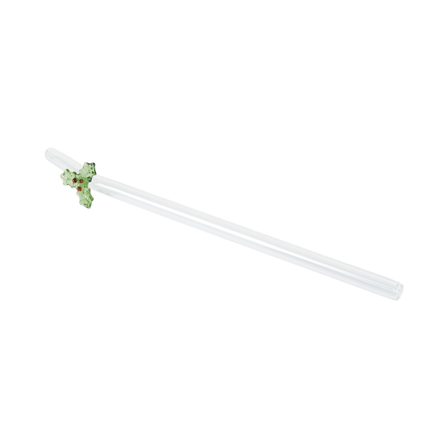 4 Piece Christmas Glass Straw Set Clear Image 5