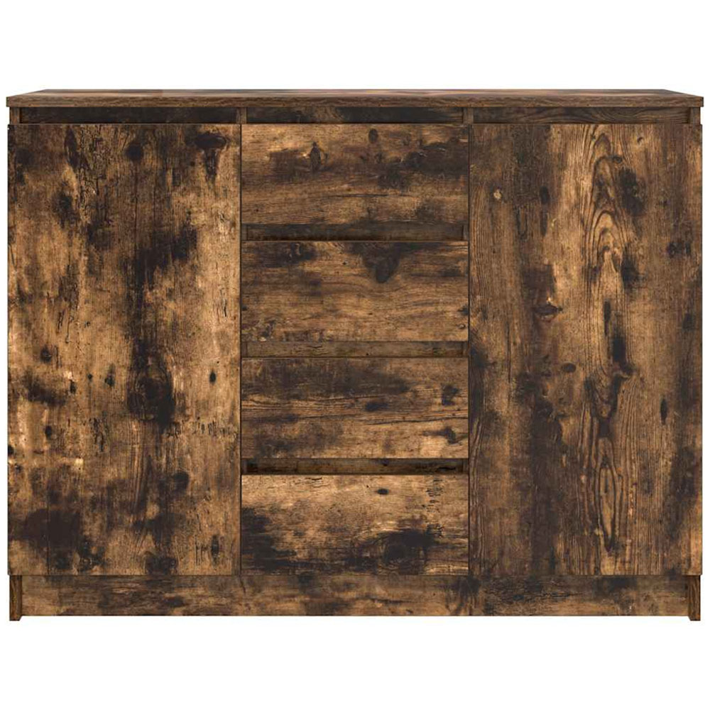 vidaXL 2 Door 4 Drawer Smoked Oak Sideboard Image 6
