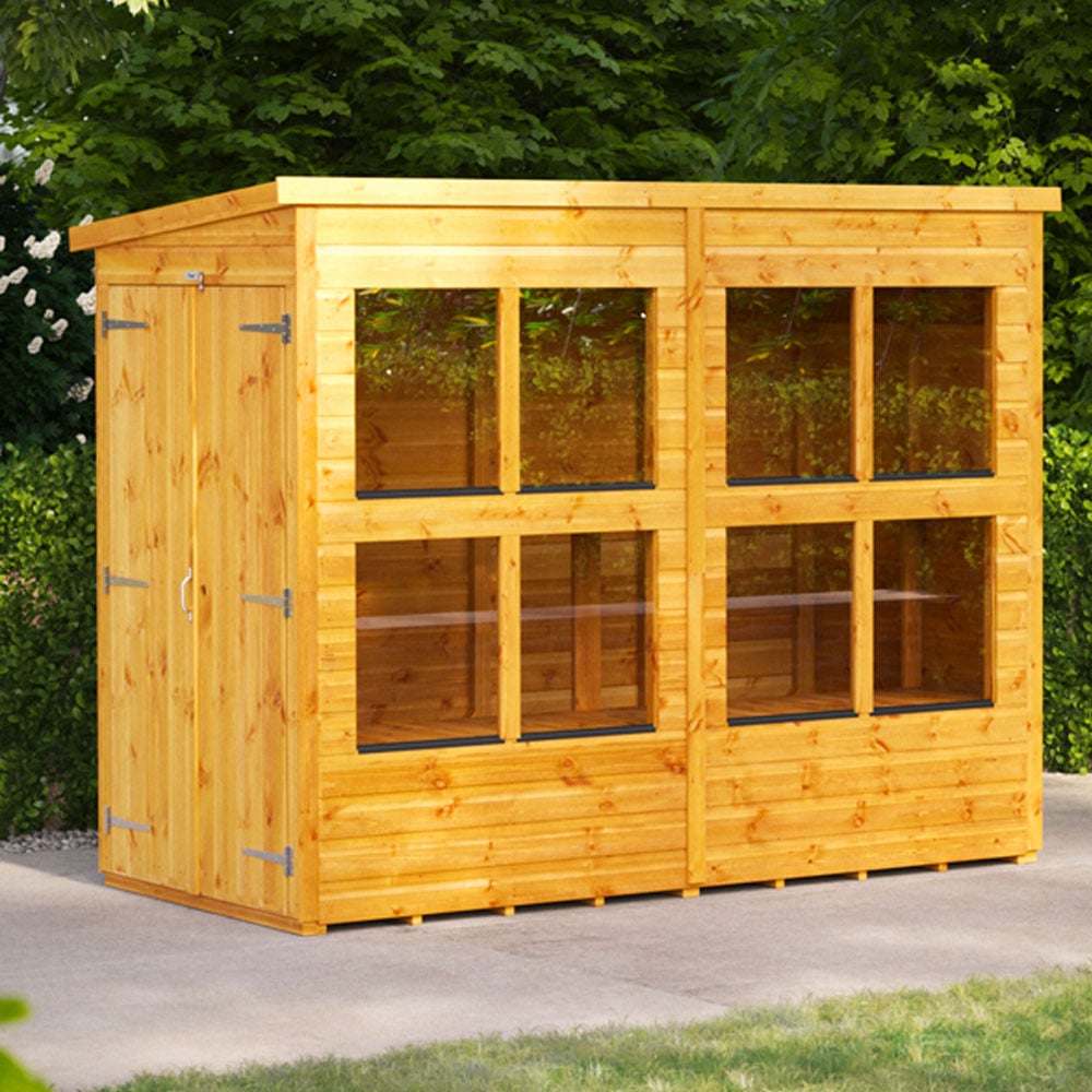 Power 8 x 4ft Pent Double Door Potting Shed Image 2