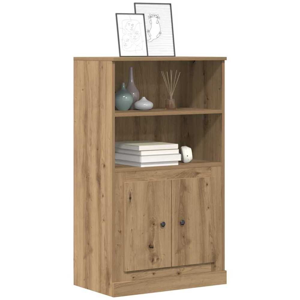 vidaXL 2 Door 2 Shelf Artisan Oak Highboard Image 3