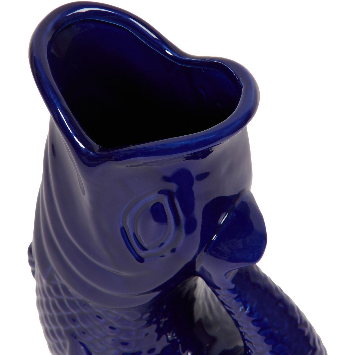 Ceramic Gluggle Jug - Blue Image 3