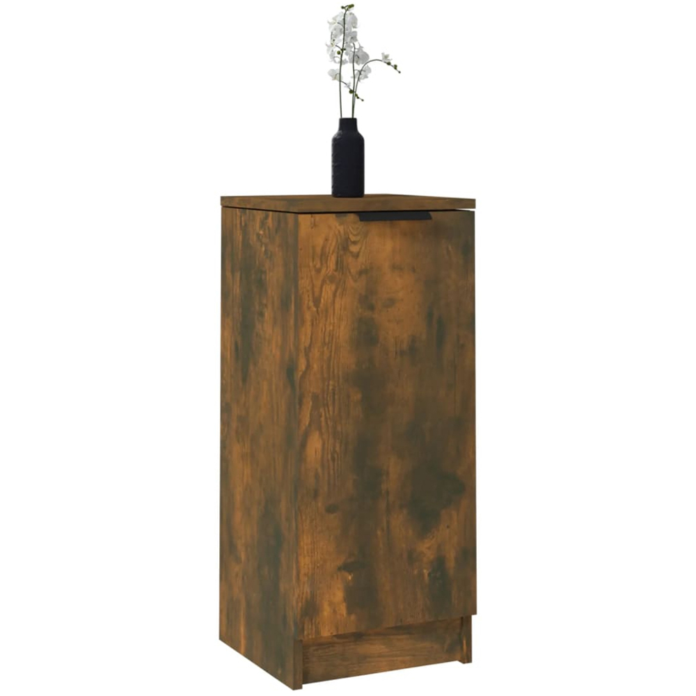 vidaXL Single Door Smoked Oak Sideboard Image 5