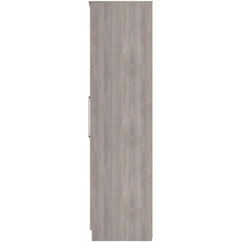 Crowndale Worcester 3 Door Grey Oak Tall Mirrored Wardrobe Ready Assembled Image 7