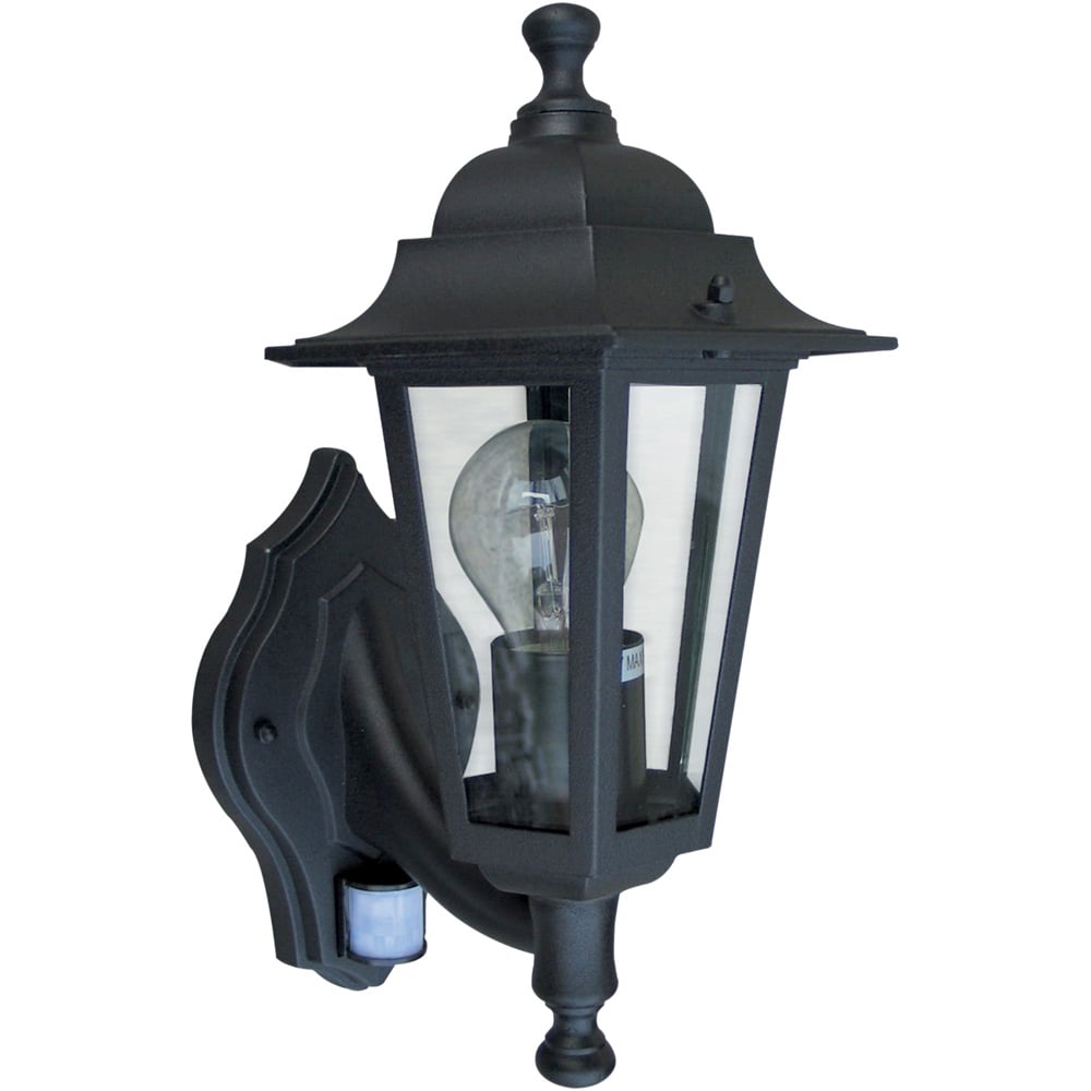 Luxform Orlando Black Up Wall Light with PIR Image 1