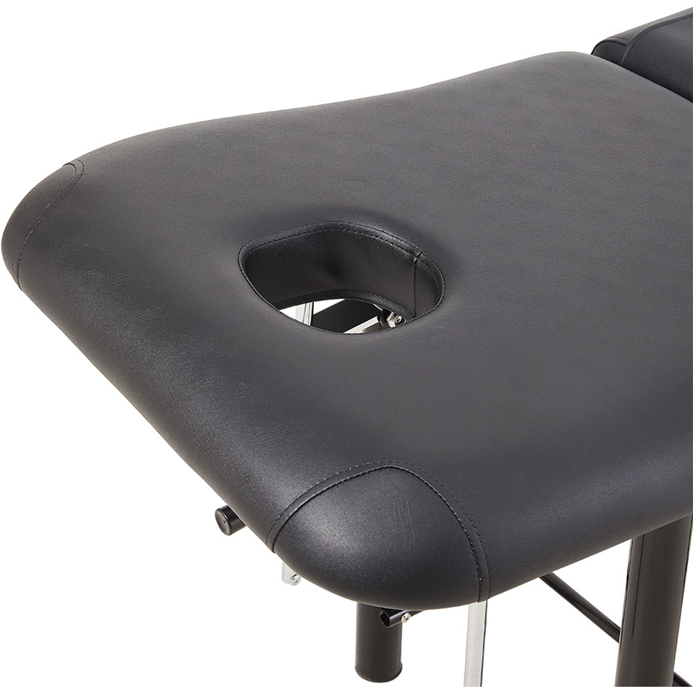 Living and Home Black Adjustable Back Massage Bed with Storage Shelf Image 6