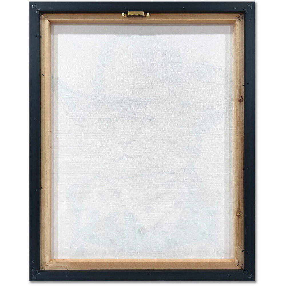Cowboy Cat Framed Canvas Pink Image 6