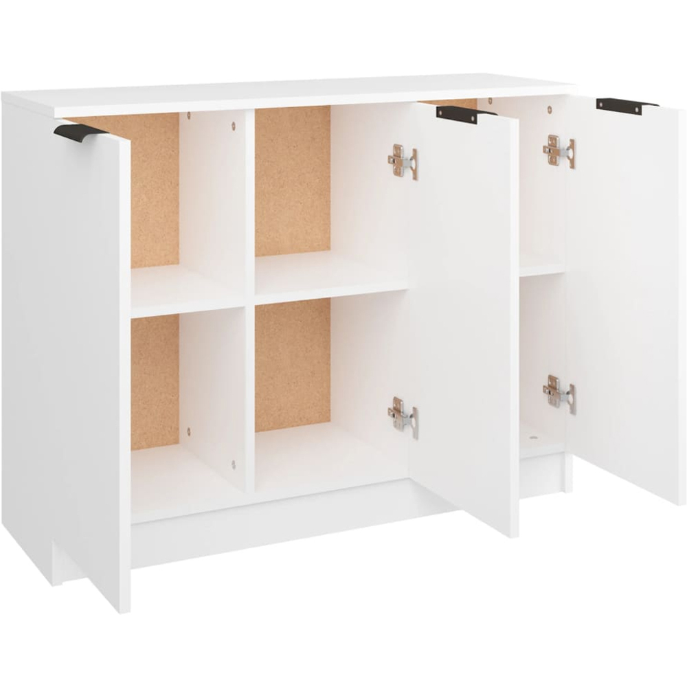 vidaXL 3 Door White Sideboard Image 7